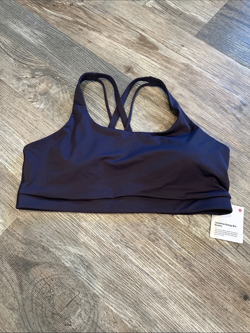 NEW with tags! Lululemon Atmospheric purple energy bra evolve XL